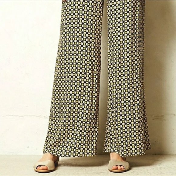 Harilyn by Anthropologie Wide Leg Geo Palazzo Print Pants Size XS - Picture 3 of 11